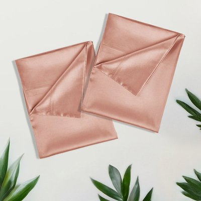 Satin Pillowcase (2 Pack) - Soft Rose