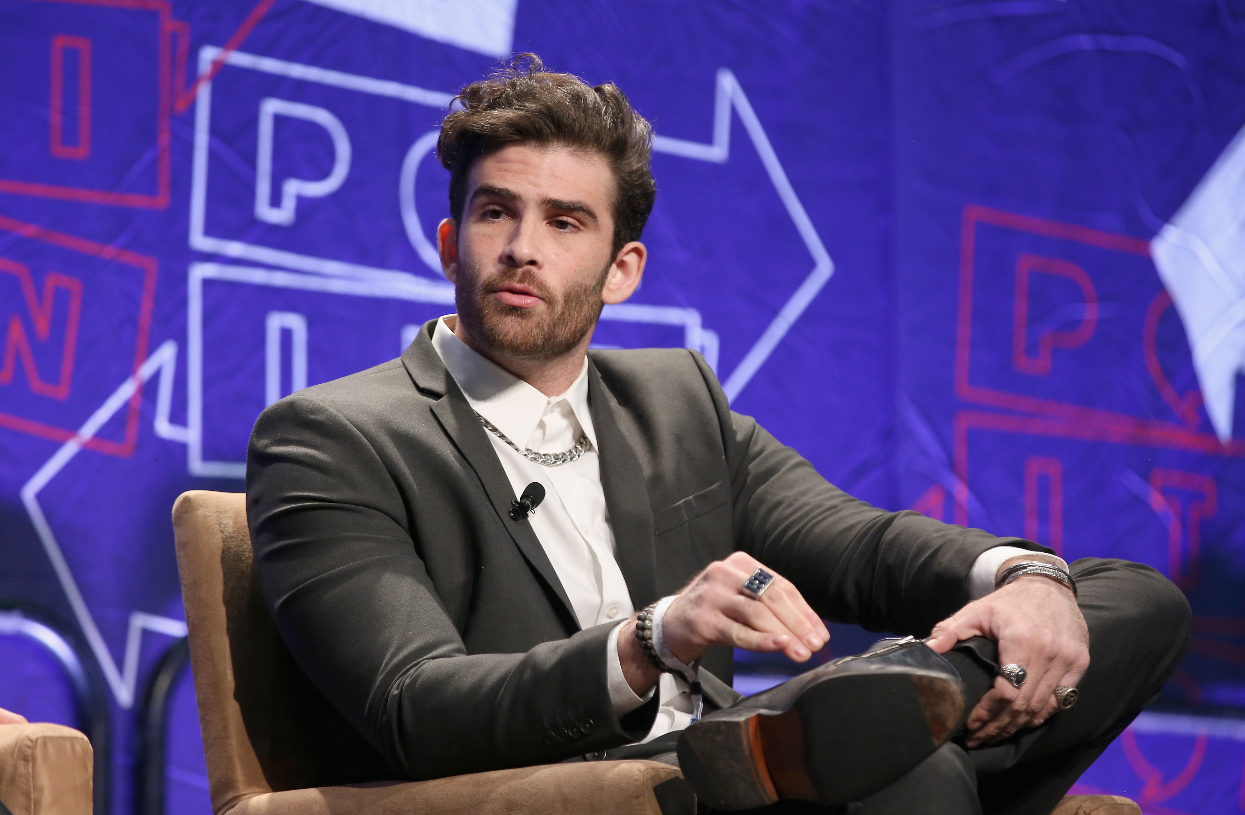 LOS ANGELES, CA – OCTOBER 20:  Hasan Piker speaks onstage during Politicon 2018 at Los Angeles Convention Center on October 20, 2018 in Los Angeles, California.  (Photo by Phillip Faraone/Getty Images for Politicon)